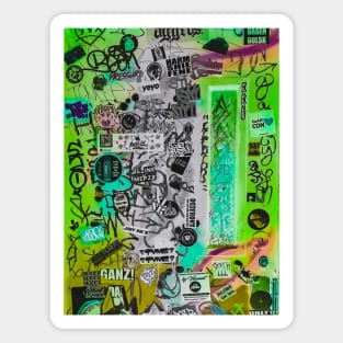 Green Street Style Tags NYC Graffiti Sticker Magnet